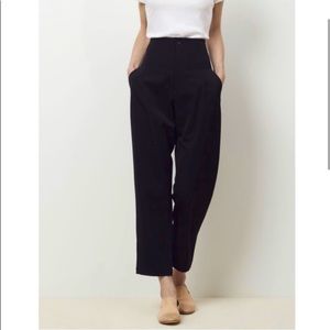 Totokaelo Wool Blend Palma High Waist Black Trouser Pants